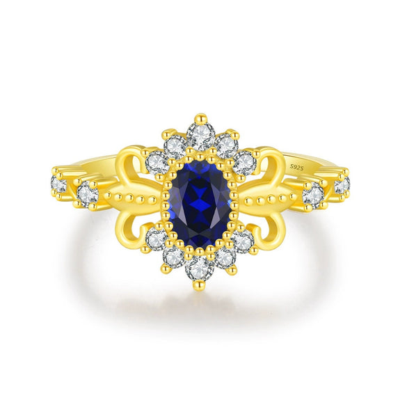 Wholesale S925 Sterling Silver Moonstone Ring With Geometric Pattern For Women Retro Style Electroplating Process