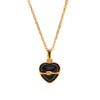 Wholesale S925 Sterling Silver Natural Black Agate Heartshaped Pendant Love Bracelet For Women