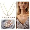 Wholesale S925 Sterling Silver Natural Freshwater Pearl Baroque Drop Shape Necklace With Geometric Pattern And Electroplating Treatment