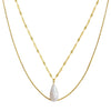 Wholesale S925 Sterling Silver Natural Freshwater Pearl Baroque Drop Shape Necklace With Geometric Pattern And Electroplating Treatment
