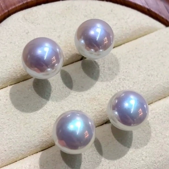 Wholesale S925 Sterling Silver Natural Freshwater Pearl Steamed Breadshaped Purely Handmade Highend Women's Earrings
