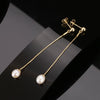 Wholesale S925 Sterling Silver Natural Pearl Baroque Geometric Earrings For Women