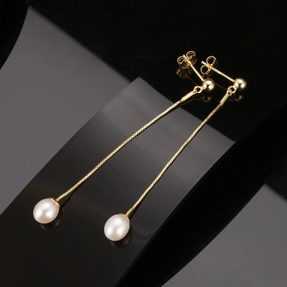 Wholesale S925 Sterling Silver Natural Pearl Baroque Geometric Earrings For Women