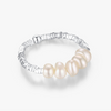 Wholesale S925 Sterling Silver Natural Pearl Ring With Electroplating Treatment For Women