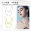 Wholesale S925 Sterling Silver Necklace Flat Snake Bone Clavicle Blade Geometric Electroplated