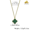 Wholesale S925 Sterling Silver Necklace With Black Agate And Four Leaf Pattern Electroplated Women's