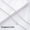 Wholesale S925 Sterling Silver Necklace With Box Ingot Melon Seeds Water Wave Starry Snake Bone Cross Design Electroplated