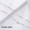 Wholesale S925 Sterling Silver Necklace With Box Ingot Melon Seeds Water Wave Starry Snake Bone Cross Design Electroplated