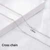 Wholesale S925 Sterling Silver Necklace With Box Ingot Melon Seeds Water Wave Starry Snake Bone Cross Design Electroplated