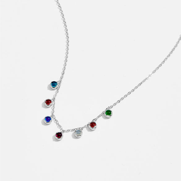Wholesale S925 Sterling Silver Necklace With Geometric Diamond Pendant Electroplated In Platinum Or 18K Gold Simple Design For Women Light Luxury Collarbone Chain
