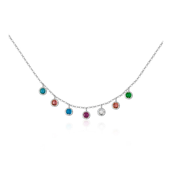 Wholesale S925 Sterling Silver Necklace With Geometric Diamond Pendant Electroplated In Platinum Or 18K Gold Simple Design For Women Light Luxury Collarbone Chain