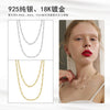 Wholesale S925 Sterling Silver Necklace With Geometric Pattern And Electroplating Domineering Car Flower Mother Chain 33Mm