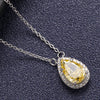 Wholesale S925 Sterling Silver Necklace With Gold Plated Inlaid Artificial And Semiprecious Stones Water Drop Pendant O Chain For Women