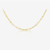 Wholesale S925 Sterling Silver Necklace With Joker Retro Design Paper Clip Chain Electroplated 18K Gold Geometric Style