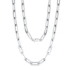 Wholesale S925 Sterling Silver Necklace With 14K Gold Cross And Paper Clip Plain Chain Geometric Pattern Electroplated