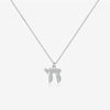 Wholesale S925 Sterling Silver Necklace With Microinlaid Zircon And Geometric Niche Design Pendant Electroplated With Platinum Or 18K Gold For Men And Women