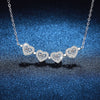 Wholesale S925 Sterling Silver Necklace With Moissanite Pendant Double Wear Four Leaf Clover Flower Shape Set With Diamonds Light Luxury Style