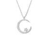 Wholesale S925 Sterling Silver Necklace With Moon Star Design And Electroplating Treatment