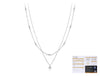 Wholesale S925 Sterling Silver Niche Design Geometric Double Stacked Diamond Clavicle Chain