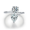 Wholesale S925 Sterling Silver Niche Design Irregular Lines Geometric Drops Diamond Ring For Women