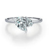 Wholesale S925 Sterling Silver Niche Design Irregular Lines Geometric Drops Diamond Ring For Women