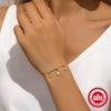 Wholesale S925 Sterling Silver Niche Design Pearl Five Petal Flower Starfish Pendant Bracelet With Geometric Pattern And Electroplating Process For Women