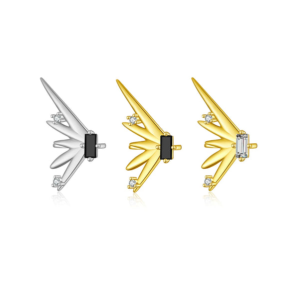 Wholesale S925 Sterling Silver Non Perforated Ear Bone Clip Earrings With Geometric Pattern Electroplated In Platinum Or 18K Gold Simple And Trendy For Women And Unisex