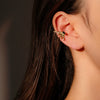 Wholesale S925 Sterling Silver Non Perforated Ear Bone Clip Earrings With Geometric Pattern Electroplated In Platinum Or 18K Gold Simple And Trendy For Women And Unisex