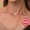 Wholesale S925 Sterling Silver Opal Necklace With Simple Four Claw Design And Geometric Style O Chain Electroplated For Women