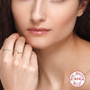 Wholesale S925 Sterling Silver Open Ring With Diamond Gold Beads Stitching And Geometric Design Electroplated For Women