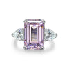 Wholesale S925 Sterling Silver Oval Ring With High Carbon Diamond And Geometric Pattern Electroplated For Women