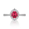Wholesale S925 Sterling Silver Oval Ring With High Carbon Diamond And Geometric Pattern Electroplated For Women