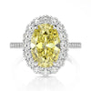Wholesale S925 Sterling Silver Oval Ring With High Carbon Diamond And Geometric Pattern Electroplated For Women