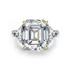 Wholesale S925 Sterling Silver Oval Ring With High Carbon Diamond And Geometric Pattern Electroplated For Women