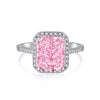 Wholesale S925 Sterling Silver Oval Ring With High Carbon Diamond And Geometric Pattern Electroplated For Women