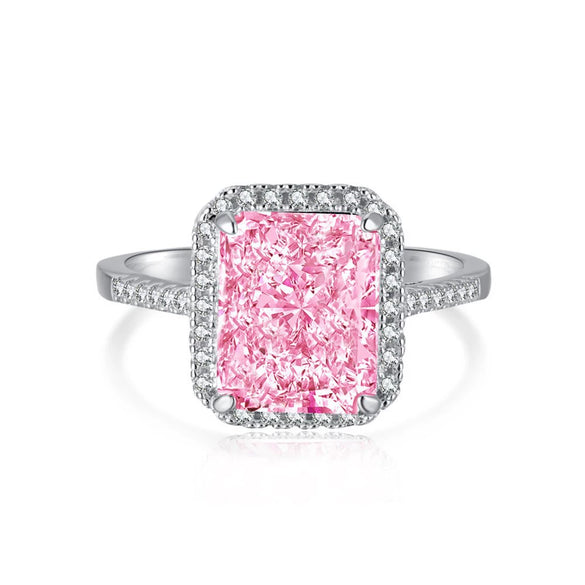 Wholesale S925 Sterling Silver Oval Ring With High Carbon Diamond And Geometric Pattern Electroplated For Women