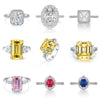 Wholesale S925 Sterling Silver Oval Ring With High Carbon Diamond And Geometric Pattern Electroplated For Women