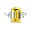 Wholesale S925 Sterling Silver Oval Ring With High Carbon Diamond And Geometric Pattern Electroplated For Women