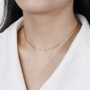 Wholesale S925 Sterling Silver Paper Clip Chain Cross Geometric Necklace Electroplated