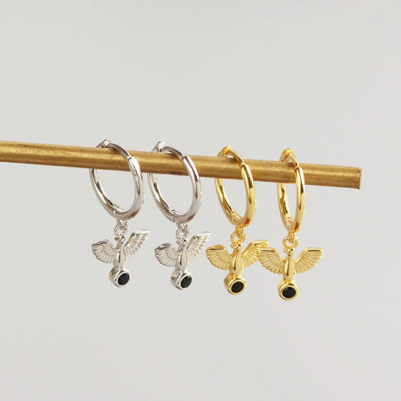 Wholesale S925 Sterling Silver Peace Pigeon Animal Niche Style Electroplated Earrings For Women