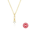 Wholesale S925 Sterling Silver Pearl Diamond Ochain Necklace With Geometric Design And Pearl Setting Process For Women