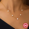 Wholesale S925 Sterling Silver Pearl Five Petal White Shellfish Elegant Unisex Necklace And Bracelet Set With O Chain And Electroplating Treatment