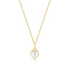 Wholesale S925 Sterling Silver Pearl Necklace With Love Pendant And Ochain Geometric Pattern Electroplated For Women
