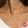 Wholesale S925 Sterling Silver 2 Pearls Slidable Bohemian Retro Women's O Chain Necklace With Geometric Design And Electroplating