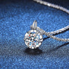Wholesale S925 Sterling Silver Pendant Necklace With Shining Crown Pattern And Twist Chain Electroplated For Women