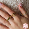 Wholesale S925 Sterling Silver Personality Hands Hug Joint Ring With Zirconia For Women