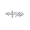 Wholesale S925 Sterling Silver Petal Geometric Retro Simple Ring With Electroplating Treatment For Women And Unisex