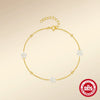 Wholesale S925 Sterling Silver Petalshaped Bracelet For Women With Geometric Design And Electroplating Treatment