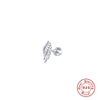 Wholesale S925 Sterling Silver Piercing Ear Nails With Zircon In Geometric Shape Electroplated For Women