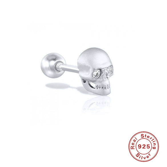 Wholesale S925 Sterling Silver Piercing Ear Nails With Zircon In Geometric Shape Electroplated For Women